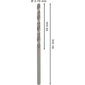 Sveder standardne dolžine PRO Metal HSS-G, 2,7 x 33 x 61 mm, 10 kosov