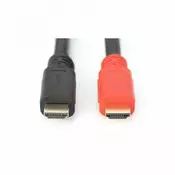 DIGITUS HDMI kabel z ojačevalcem in mrežno povezavo 20m črn High Speed (AK-330118-200-S)
