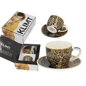 Carmani, skodelica in krožnik za espresso - Gustav Klimt/Drevo življenja