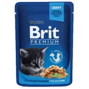 BRIT vrečke Premium Cat za mladičke, piščanec v omaki, 24 x 100g