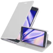Cadorabo Cadorabo Ohišje, združljivo z Samsung Galaxy NOTE 4 v klasično srebrno - Zaščitni ovitek z magnetnim zapiranjem, stoječo funkcijo in režo za kartice, (20562063)