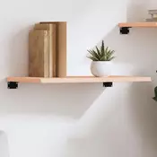 Zidna polica 60 x 30 x 2 cm od neobradene masivne hrastovine