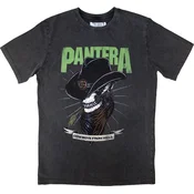 Pantera Majica Skeleton Cowboy Stone Wash Unisex Charcoal Grey XL