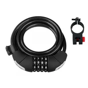 FORCE ključavnica LUX spiralna koda 180cm/8mm + ročaj, črna