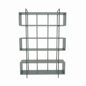 Hanah Home Bruti Green Black Polica za knjige 120x180x29.6cm, Zimzelena