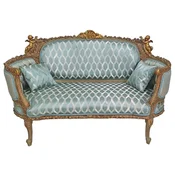 Casa Padrino baroque sofa turquoise/antique gold - Magnificent living room sofa in baroque style - Living room furniture in baroque style - Baroque furniture - Baroque furnishings