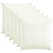vidaXL Prevleka za blazino 6 kos HEERLEN Bela 80 x 80 cm Blago