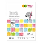 shumee Blok za risanje Happy Color brez kislin, bel, A4, 100 g, 100 listov