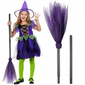Korbi Metla in palica – halloween magični dodatek za pustne zabave