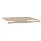 Vidaxl Nadomestno platno za tendo Bež 380 x 195 cm Poliester