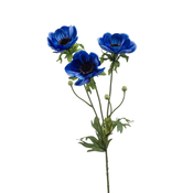 Umetno cvetje Anemona modra 75 cm - modra - 50 do 75 cm