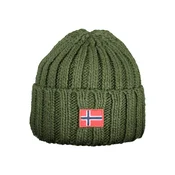 Zelena pletena kapa z norveško zastavo