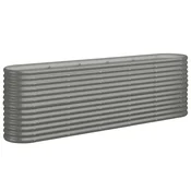 Vidaxl Visoka greda iz cinkanega jekla 224x40x68 cm siva