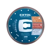 EXTOL Kotouč diamantový řezný, turbo Thin Cut, suché i mokré řezání, průměr 200 x 25,4 x 2 mm 8703046