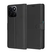 Etui Techsuit Leather Folio za Honor 200 Smart/X7c - črn