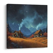 Slika praznično nočno nebo - 20x20