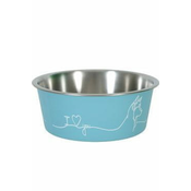 Zolux Pasja skleda iz nerjavečega jekla LOVE DOG 750ml modra