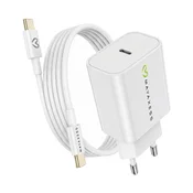 OEM Mayaxess, Omrežni polnilnik za iPhone 16 Pro Max 20W + 1m USB-C kabel, Bela, (5000275928)