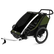 Otroški voziček Thule Chariot Cab Aluminum/Cypress Green