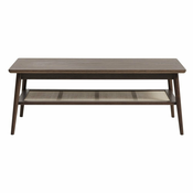 Rjava mizica z mizno ploščo v hrastovem dekorju 60x120 cm Barrali – Unique Furniture