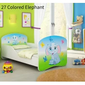 Dječji krevet ACMA s motivom 180x80 cm 27-colored-elephant