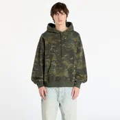 Mikina Carhartt WIP Hooded Benton Sweat Camo Combi/ Green Garment Dyed L