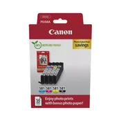 Komplet barvnih kartuš Canon CLI-581 + Foto papir/Original