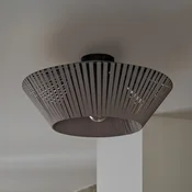 OSRAM stropna svetilka Decor Stripes siva, O 40,5 cm, tekstil, E27 - Dnevna soba/jedilnica - temno siva - Tkanine/tekstil