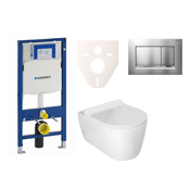 AL010 Glacera Alfa wc školjka s kompletom Geberit Duofix 111.300.00.5 Sigma30 krom matt