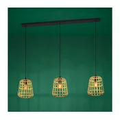 Eglo 390153 - Lestenec na vrvici MONTEZUELO 3xE27/40W/230V rjava