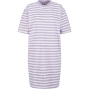 Womens striped dress oversized white/purple