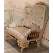 Casa Padrino luxury baroque living room armchair gold/cream/gold - Handmade baroque style armchair - Luxury living room furniture in baroque style - Baroque furniture - Noble & Magnificent