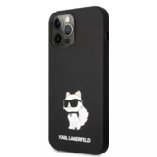 Originalen KARL LAGERFELD ovitek KLHCP13XSNCHBCK za iPhone 13 Pro Max črn silikonska zaščita - IML NFT Choupette Body