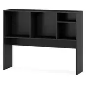 Northix Namizna polica 94x25x73 cm s 4 predali MDF črna