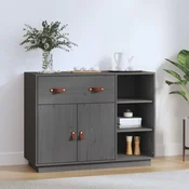Vidaxl vidaXL Omarica siva 98,5x40x75 cm masivni borov les