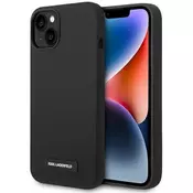 shumee Silikonski ovitek Karl Lagerfeld MagSafe za iPhone 14 Plus, črne barve