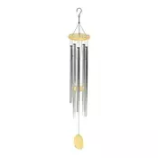 Autronic Vrtni okraski Chime - metal tubes, wooden accessories, silver (ZV1014)