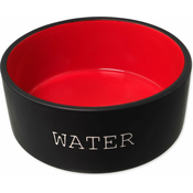 Posuda Dog Fantasy keramička WATER crno/crvena 13x5,5cm, 400ml