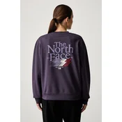 The North Face oversize pulover ženski z bombažem Retro