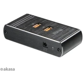 AKASA USB smart charger crno