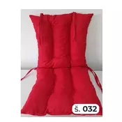 Podmetac jastuk sa naslonom za stolicu 50x100cm crveni 032