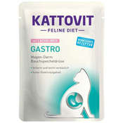 Kattovit KATTOVIT Dieta za mačke Gastro s lososom in rižem - vlažna hrana za odrasle mačke, 85g