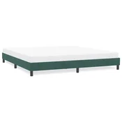 shumee vidaXL Posteljni okvir brez vzmetnice temno zelen 180x210 cm žamet