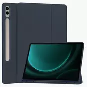 Etui Techsuit Flex Trifold z držalom za pisalo za Samsung Galaxy Tab S9 FE Plus - dark blue
