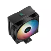 DeepCool AG400 DIGITAL ARGB 4xHeat Pipe, Real-TimeCPU Screen, 220W 120mm 2100rpm 76CFM, BK Intel/AMD