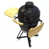KAMADO FISH PATTERN ŽAR, ČRN fi 18, 45.7cm