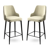 Hanah Home Set 2 barske stolice Krem-Crni