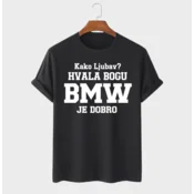 MAFIMI Majica Kako ljubav hvala bogu BMW je dobro, Crna