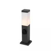 Zunanja svetilka temno siva 45 cm z vtičnico IP44 - Malios