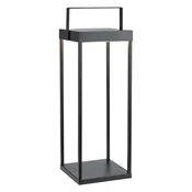 Črna zunanja solarna LED lanterna s polnjenjem na USB (višina 53 cm) Pure – Markslöjd